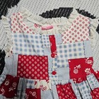 Vtg Polly Flinders Dress T 3 Bandana Smocked Easter Cottagecore 