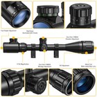 4-16x44 Mil Dot Reticle Illuminated Rifle Scope Adjustable Objective W  Sunshade