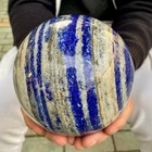 6 81lb Large Natural Lapis Lazuli Jasper Quartz Sphere Crystal Ball Reiki Healin