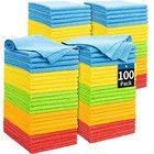 Microfiber Cleaning Cloth Cleaning Rags Microfiber Towel Bulk Assorted 100 Pack
