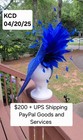 Royal Blue Sinamay Derby Fascinator 