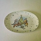 Disney Winnie The Pooh   Friends 14  Christmas Oval Serving Plate Tray