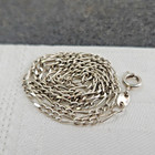 Vintage Sterling Silver 925 Figaro Link Choker child s Necklace 15 75  Layering