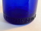 Antique vintage Cobalt Blue Bromo Seltzer Bottle Emerson Drug Co Ex Condition