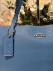      Coach 4454 Crossgrain Leather Zip Top Tote shopper shoulder Bag   Racer Blue
