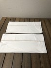 2 Sobel Westex Starwood Hotel King Pillow Cases White Tan Piping Pair Excellent