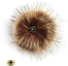 Diy 6pcs Knitting Hats Accessories - Faux  Fur Pom Pom Ball With Press Button 4 