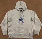 Nike Therma Fit Mens Gray Nfl Team Dallas Cowboys Pullover Hoodie Large
