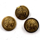 3x Wwi British Army Brass  gr  Uniform Buttons Goodwin Pat 1876 Ww1 George A308