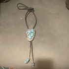 Southwestern Turquoise Silver Adjustable Bolo Tie For Men With 5 Stones