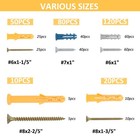 Drywall Anchors And Screws Assortment Kit 280pcs  140 1 4-20  Multicolor