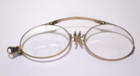 Antique 12 K Gold Filled Folding Eye Glasses Signed W  Original Leather Case