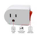 Wideskall   White Grounded On   Off Power Switch With 3 Prong 1 Outlet 