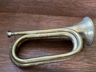 Vintage 11  Bugle Made In India Brass W  Mouthpiece On Chain