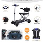 Lightweight Travel Mobility Scooter Foldable 4 Wheels 9 32miles 275 Lb Capatity