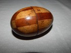 Vintage Wooden Darner Egg   Two-tone