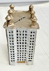 Antique A c  Williams Cast Iron Skyscraper Still Bank     6 Finial Model     C  1900