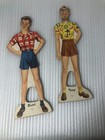 Vintage Lot Mixed Paper Dolls Cut Mixed Condition 40 s 50 s Fabric Dolls Storage