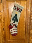 Vtg  Russ Berrie Knit Christmas Stocking  christmas Tree  Approx  20  Long