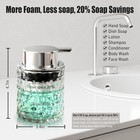 Foaming Hand Soap Dispenser  Refillable Clear Glass Pump Bottles For Liquid