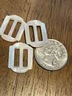 3 Rare Antique 1930s Old Stock Mother Of Pearl 1 Inch Buckle Or Slide