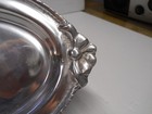 Mexican Silver Tone Aluminum Serving Tray W  Bow Handles 9-1 2 