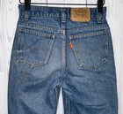 Vintage Levis Jeans Boys Size 24x25 517 Bootcut Orange Tab Jeans