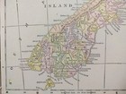 Vintage 1900 New Zealand Map 14 x11    Old Antique Original Wellington Newtown