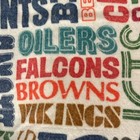 Vintage Nfl All Teams 1970-80s Fleece Blanket 86    X 67    With Red Trim