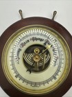 Vintage Ship s Wheel Weather Station Barometer - Made In West Germany