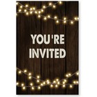 Rustic Surprise Birthday Party Invitations With Envelopes Set Of 20 Chalkboar