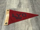 Vintage Lyc  62 Yacht Club Sewn Red Letter Burgee Pennant Flag 12 Inches Long