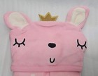 Gerber Infant Baby Girl Terry Hooded Bath Towel Wrap Pink   White Polka Dots New