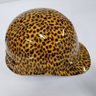 Cap Style  Hard Hat Custom Hydro Dipped In Leopard       Print Wild Animal Big Cat
