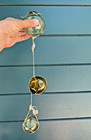  11  Vintage Japanese Glass Fishing Floats Buoys Balls  W  Netting  2 5-4  Dia 