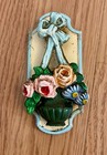 Vintage Hubley   287 Cast Iron Flower Basket Door Knocker