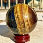 3 04lb Natural Tiger Eye Stone  Quartz Ball  Crystal Ball  Rock Repair Gemstone