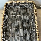 Vintage Rectangular Wicker Tray Basket 16   x9    Rustic Farmhouse Serving-1 Handle