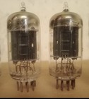 Pair 12au7 Ecc82 Nos Tube National Early Long Black Dark  Plate Slanting D Ring