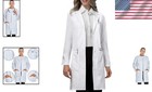 Women s Lab Coat Long Sleeve 3 Pocket Medical Coat With Button Wrinkle Resist   