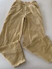 Vintage 70s Bell Bottom Flare Wide Leg Pants Huk A Poo Khaki Corduroy Hipster