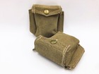 Pair Of Wwii Ww2 Canadian British Uk Army P37 Canvas Ammo Pouch Reenactments