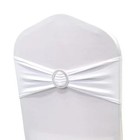 Spandex Chair Sashes With Buckle Slider - 25pcs Stretch Bows For Wedding Decor