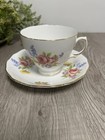 Vintage Royal Vale Bone China England Teacup   Saucer Floral