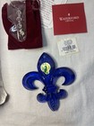 Waterford Crystal Cobalt Fleur De Lys 2013 Ornament Brand New In Box Mint
