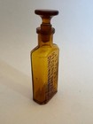 Antique Amber Druggist Style Bottle  Mrs  Potter   s Hygenic Supply Co  Cincinnati