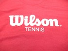 Wilson  wilson Tennis  T-shirt Soft Poly   Cotton Blend  red   White  Promo Item