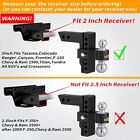Adjustable Trailer Hitch Ball Mount 2  Receiver 6  Drop 12500 Lb Dual Ball