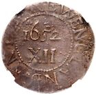1652 N-1 5 R-7 Ngc Au 55 In Left Massachusetts Oak Tree Shilling Colonial Coin