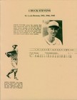 728  Chuck Stevens  Original Signed autograph  Index Card  Browns  1941  46  48
